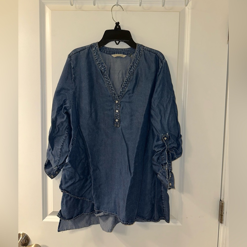 Soft Surroundings Indigo Tunic Top